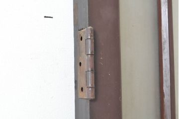 アンティーク建具　昭和初期　大正ロマンの雰囲気香るガラス扉1枚(ドア、木製ドア、建具)(R-062810)