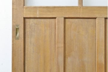 アンティーク建具　シンプルなデザインでどんな空間にも合わせやすいガラス引き戸1枚(ガラス戸、建具)(R-062811)