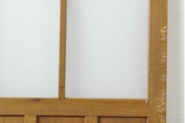 アンティーク建具　シンプルなデザインでどんな空間にも合わせやすいガラス引き戸1枚(ガラス戸、建具)(R-062811)
