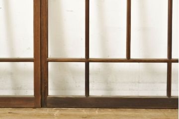 アンティーク建具　大正ロマンな雰囲気溢れるガラス窓4枚セット(引き戸、ガラス戸、建具)(R-062812)