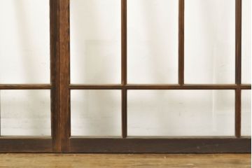 アンティーク建具　大正ロマンな雰囲気溢れるガラス窓4枚セット(引き戸、ガラス戸、建具)(R-062812)