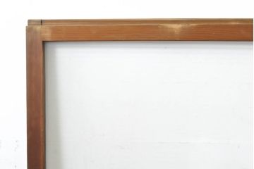 アンティーク建具　モールガラス入りで柔らかな印象のガラス窓2枚セット(ガラス戸、引き戸、建具)(R-062813)