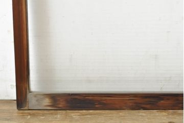 アンティーク建具　モールガラス入りで柔らかな印象のガラス窓2枚セット(ガラス戸、引き戸、建具)(R-062813)