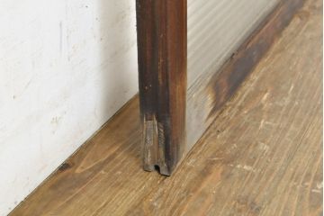 アンティーク建具　モールガラス入りで柔らかな印象のガラス窓2枚セット(ガラス戸、引き戸、建具)(R-062813)