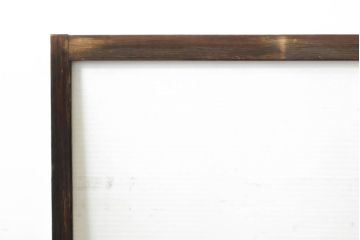 アンティーク建具　モールガラス入りで柔らかな印象のガラス窓2枚セット(ガラス戸、引き戸、建具)(R-062813)