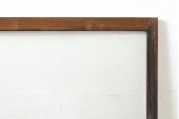アンティーク建具　モールガラス入りで柔らかな印象のガラス窓2枚セット(ガラス戸、引き戸、建具)(R-062813)
