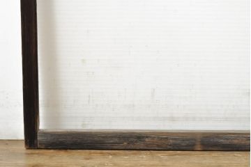 アンティーク建具　モールガラス入りで柔らかな印象のガラス窓2枚セット(ガラス戸、引き戸、建具)(R-062813)