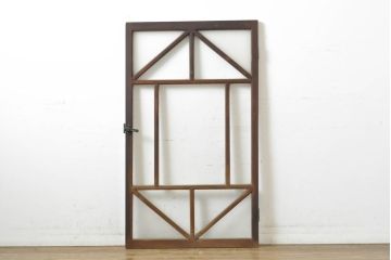 アンティーク建具　大正ロマンの雰囲気香るガラス窓1枚(ドア、扉、建具)(R-062814)