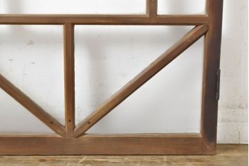 アンティーク建具　大正ロマンの雰囲気香るガラス窓1枚(ドア、扉、建具)(R-062814)