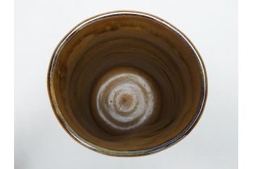 高取焼本家窯元　味楽窯　十四代目　亀井味楽　而妙斎書付　竹節　細水指(茶道具、共箱付き)(R-062816)
