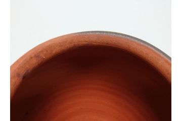 越前　峰越窯　竹元道仙　竹元郁雄　而妙斎書付き　芋頭水指(共箱付き、茶道具)(R-062817)