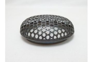 江戸期　染付　龍図　香炉(銀火屋?、仏具、箱無し)(R-062818)
