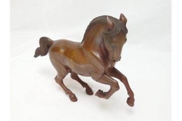 水戸金工　北川北仙　黄銅製(ブロンズ)　駿馬　馬の置物(置物、オブジェ、インテリア)(R-062821)