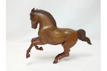 水戸金工　北川北仙　黄銅製(ブロンズ)　駿馬　馬の置物(置物、オブジェ、インテリア)(R-062821)