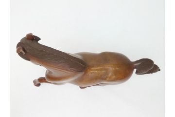 水戸金工　北川北仙　黄銅製(ブロンズ)　駿馬　馬の置物(置物、オブジェ、インテリア)(R-062821)