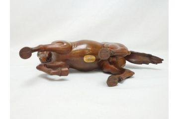 水戸金工　北川北仙　黄銅製(ブロンズ)　駿馬　馬の置物(置物、オブジェ、インテリア)(R-062821)