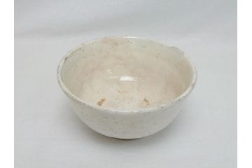 唐津　三玄窯　中里重利　粉引茶碗(共箱付き、茶器、茶道具、和食器)(R-062822)