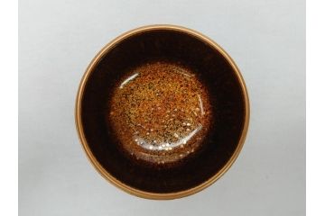 山中漆器　伝統工芸士　蒔絵師　吉田華正(利昭)　誰ヶ袖　秋柄　蒔絵　大棗(共箱付き、鹿の子梨子地、誰が袖、草花、菊、螺鈿)(R-062824)