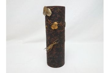 稀少　明治期　玉光齋　鉄製　蟷螂　花入(カマキリ、かまきり、花瓶)(R-062826)