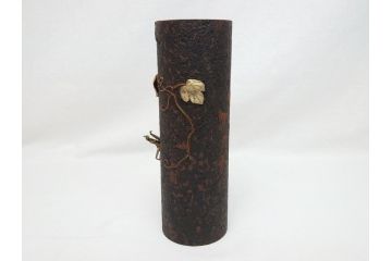 稀少　明治期　玉光齋　鉄製　蟷螂　花入(カマキリ、かまきり、花瓶)(R-062826)