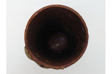 稀少　明治期　玉光齋　鉄製　蟷螂　花入(カマキリ、かまきり、花瓶)(R-062826)