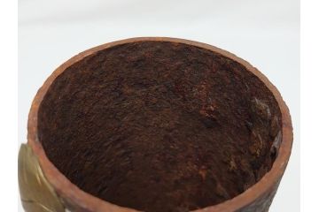 稀少　明治期　玉光齋　鉄製　蟷螂　花入(カマキリ、かまきり、花瓶)(R-062826)