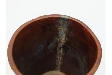 稀少　明治期　玉光齋　鉄製　蟷螂　花入(カマキリ、かまきり、花瓶)(R-062826)