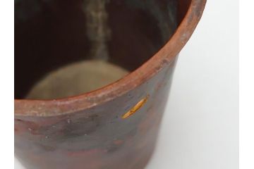 稀少　明治期　玉光齋　鉄製　蟷螂　花入(カマキリ、かまきり、花瓶)(R-062826)