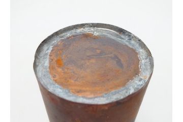 稀少　明治期　玉光齋　鉄製　蟷螂　花入(カマキリ、かまきり、花瓶)(R-062826)