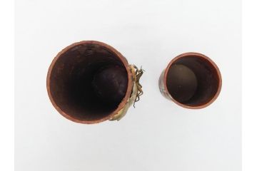 稀少　明治期　玉光齋　鉄製　蟷螂　花入(カマキリ、かまきり、花瓶)(R-062826)