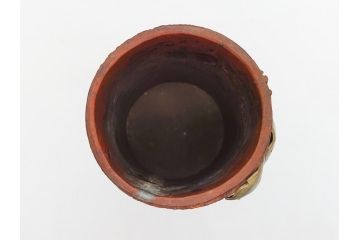 稀少　明治期　玉光齋　鉄製　蟷螂　花入(カマキリ、かまきり、花瓶)(R-062826)