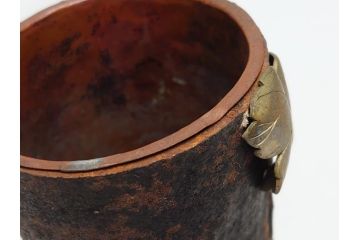 稀少　明治期　玉光齋　鉄製　蟷螂　花入(カマキリ、かまきり、花瓶)(R-062826)
