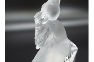 フランス　LALIQUE(ラリック)　クリスタル　跳ね馬　置物(箱なし、ガラス製、オブジェ、インテリア)(R-062827)
