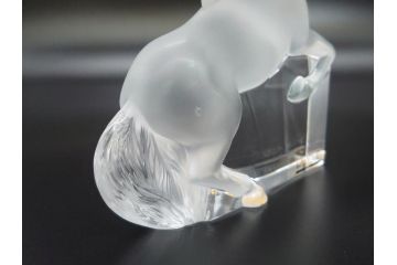 フランス　LALIQUE(ラリック)　クリスタル　跳ね馬　置物(箱なし、ガラス製、オブジェ、インテリア)(R-062827)
