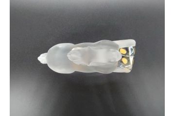 フランス　LALIQUE(ラリック)　クリスタル　跳ね馬　置物(箱なし、ガラス製、オブジェ、インテリア)(R-062827)