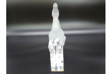 フランス　LALIQUE(ラリック)　クリスタル　跳ね馬　置物(箱なし、ガラス製、オブジェ、インテリア)(R-062828)