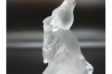 フランス　LALIQUE(ラリック)　クリスタル　跳ね馬　置物(箱なし、ガラス製、オブジェ、インテリア)(R-062828)