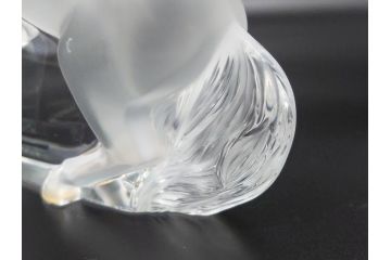 フランス　LALIQUE(ラリック)　クリスタル　跳ね馬　置物(箱なし、ガラス製、オブジェ、インテリア)(R-062828)