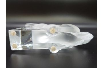 フランス　LALIQUE(ラリック)　クリスタル　跳ね馬　置物(箱なし、ガラス製、オブジェ、インテリア)(R-062828)