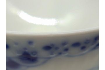 デンマーク　ROYAL COPENHAGEN(ロイヤルコペンハーゲン)　ブルーフルーテッド　ハーフレース　ティーカップ&ソーサー3客セット(洋食器、C&S)(R-062829)