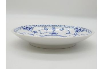 デンマーク　ROYAL COPENHAGEN(ロイヤルコペンハーゲン)　ブルーフルーテッド　ハーフレース　ティーカップ&ソーサー3客セット(洋食器、C&S)(R-062829)