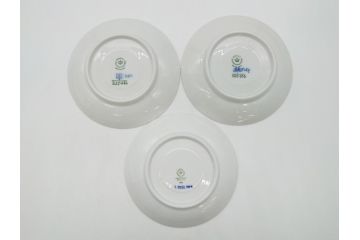 デンマーク　ROYAL COPENHAGEN(ロイヤルコペンハーゲン)　ブルーフルーテッド　ハーフレース　ティーカップ&ソーサー3客セット(洋食器、C&S)(R-062829)