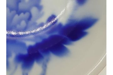 昭和初期　深川製磁　オールド深川　染付　花文　7寸　約21cm　深鉢(和食器、和皿、深皿、七寸)(R-062830)