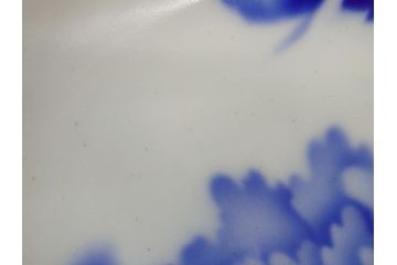 昭和初期　深川製磁　オールド深川　染付　花文　7寸　約21cm　深鉢(和食器、和皿、深皿、七寸)(R-062830)