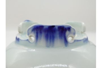 昭和初期　深川製磁　オールド深川　染付　花文　7寸　約21cm　深鉢(和食器、和皿、深皿、七寸)(R-062830)