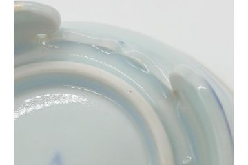 昭和初期　深川製磁　オールド深川　染付　花文　7寸　約21cm　深鉢(和食器、和皿、深皿、七寸)(R-062830)