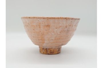 萩焼　指月窯　波多野善蔵　彩雲　茶碗(而妙斎書付、共箱付き、茶器、茶道具、和食器)(R-062833)