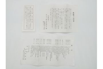 萩焼　指月窯　波多野善蔵　彩雲　茶碗(而妙斎書付、共箱付き、茶器、茶道具、和食器)(R-062833)