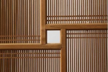 和製アンティーク　国産家具　高級品　上質な和の空間づくりにオススメな組子入り衝立て(組子パーテーション、つい立て、仕切り、組子家具)(R-062837)