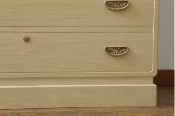 中古　美品　国産手造り　すっきりとした上品な佇まいが美しい桐箪笥(胴厚、四方丸、桐たんす、着物箪笥、和タンス、引き出し、衣装箪笥)(R-062838)